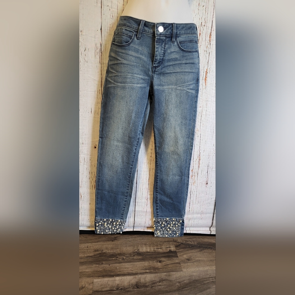 Bebe Vintage Jeans Pearl Cuff 27